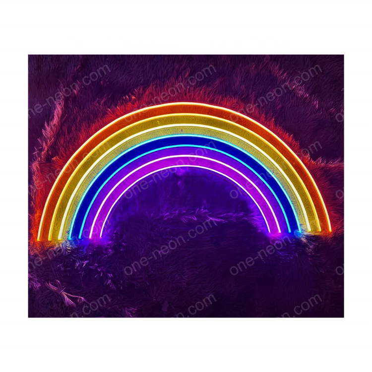 RAINBOW Neon Sign Custom Neon Sign Bedroom Party Bar Wall Room Decor Logo Brand Dropping Landscape Lighting Led Lamp Bedroom