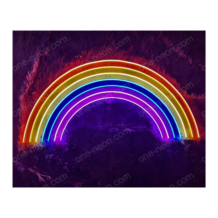 RAINBOW Neon Sign Custom Neon Sign Bedroom Party Bar Wall Room Decor Logo Brand Dropping Landscape Lighting Led Lamp Bedroom