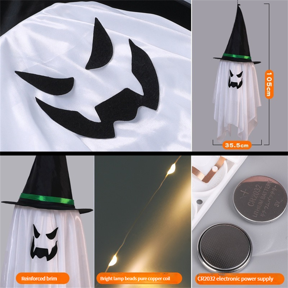 Holiday Lamp Garden Decoration Outdoor Holiday Halloween Decoration Halloween LED Lights Wizard Hat Hanging Lights