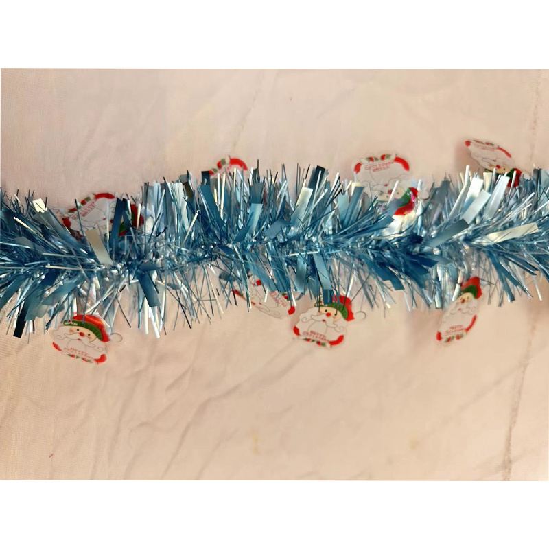 Wholesale Outdoors Party Decoration Plastic Tinsel Glitter Christmas Tinsel Garland