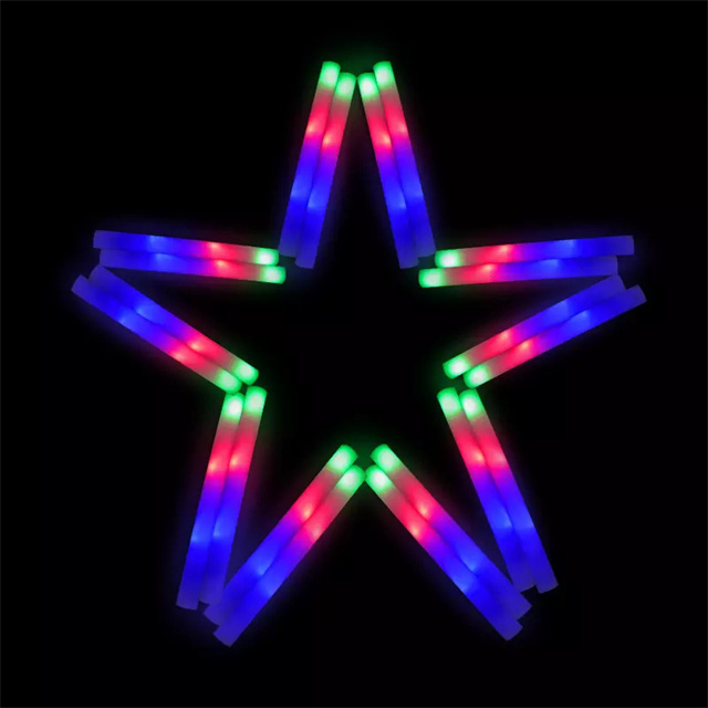 Wholesale Custom Logo Cheering Glowing Light Up Party Led Foam Sticks for Concert Parties Neon Party