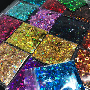 Hot selling Holographic polyester solid chunky mix glitter