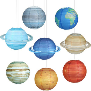 Outer Space Party Decorations Solar System Planets Lantern for Kids Space Theme Party Planet Paper Lanterns