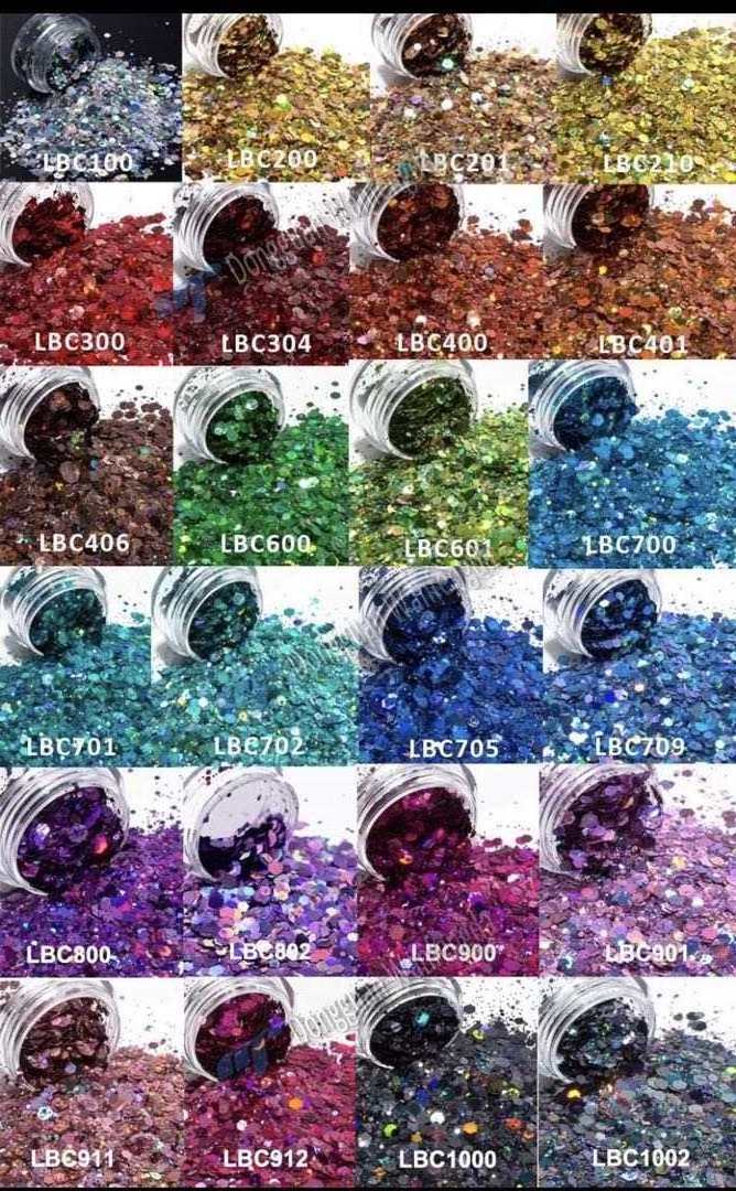 Hot selling Holographic polyester solid chunky mix glitter