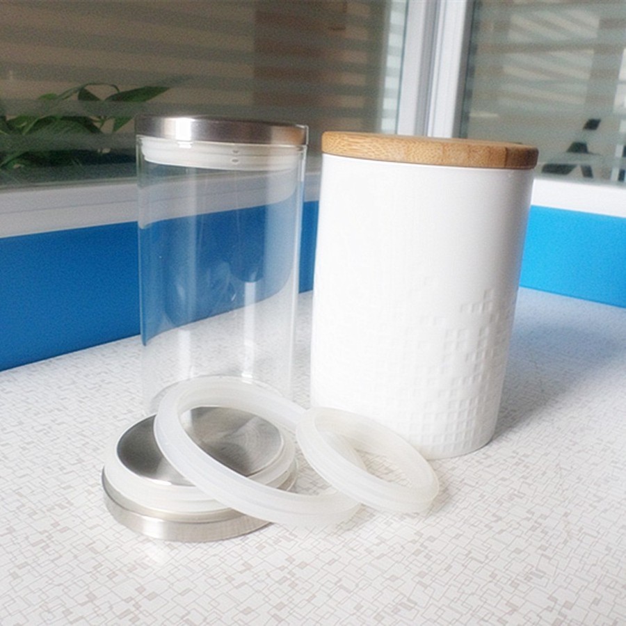 Custom Round Flat Silicone Rubber Washer Silicone Sealing O-ring Gasket for Glass Bottle Cup Lid Storage Jar