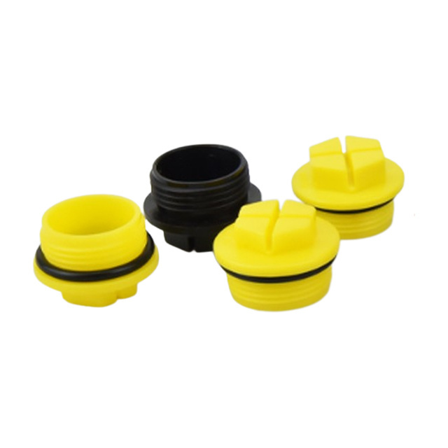 Black,Red,Yellow Hex Design Plastic Male Threaded Sealing Plug Cap M24,M26,M36,M40 HDPE Plug For Pipe