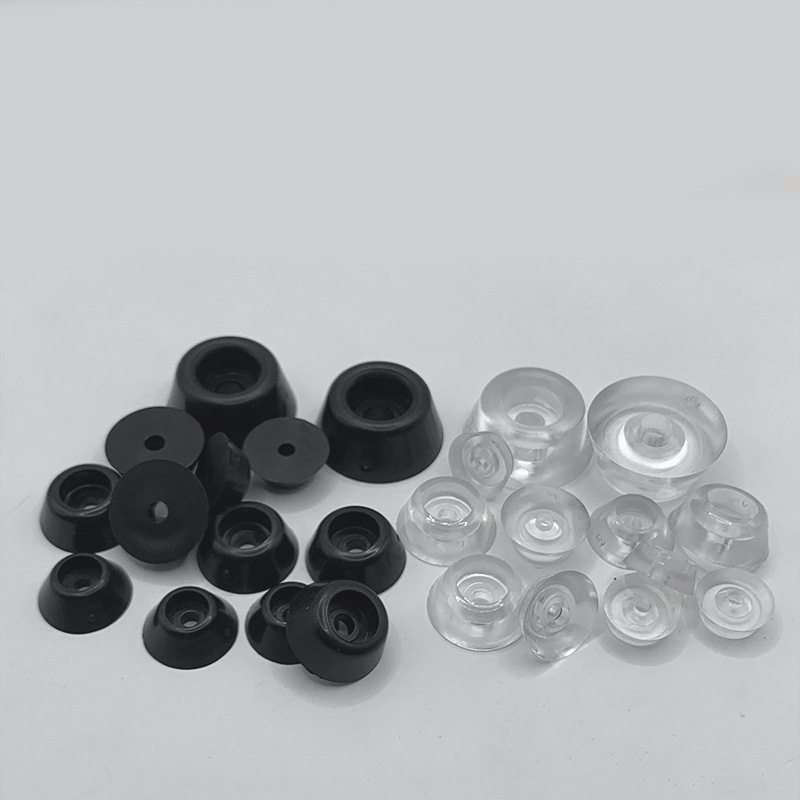 PVC Shockproof Clear Feet Pad Anti-Skid Rubber Foot Pad Buffer With Iron For Glass Door