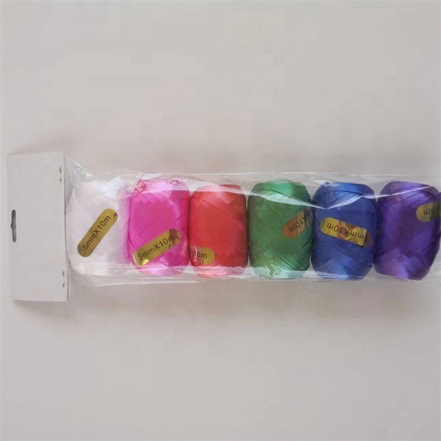 Cheap Plastic Gift Packaging Ribbon Roll For Packing Decoration with ploy bag