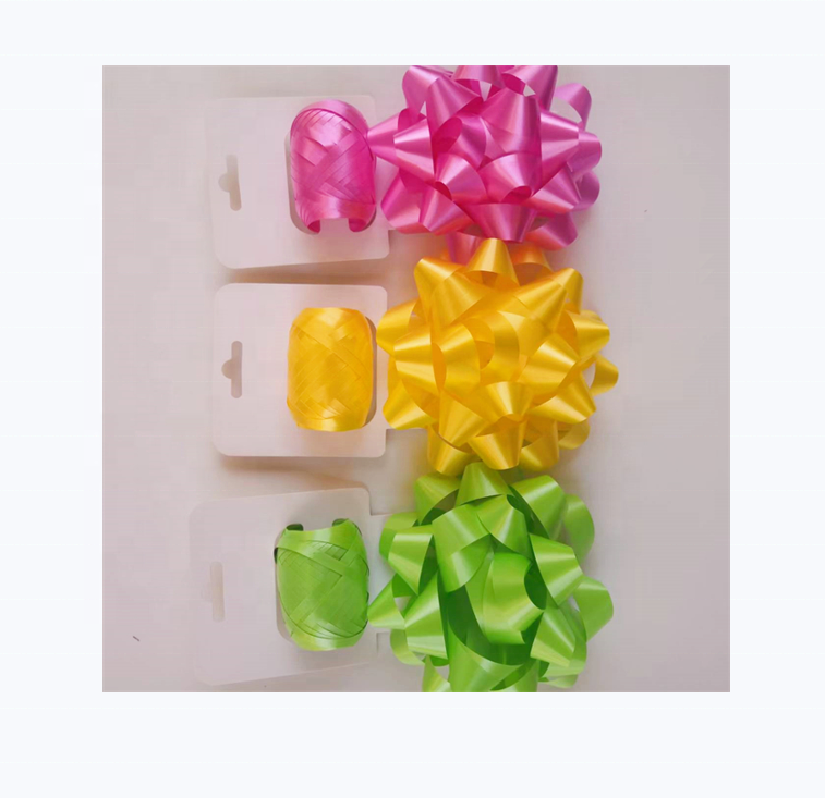 5mm *10M Christmas Gift Ribbon Balloon Curly Ribbon Egg And Star Bow