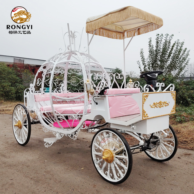 New Christmas gift pumpkin carriage electric horse carriage/beautiful pumpkin  horse carriage /Royal Luxury Wedding Carriage