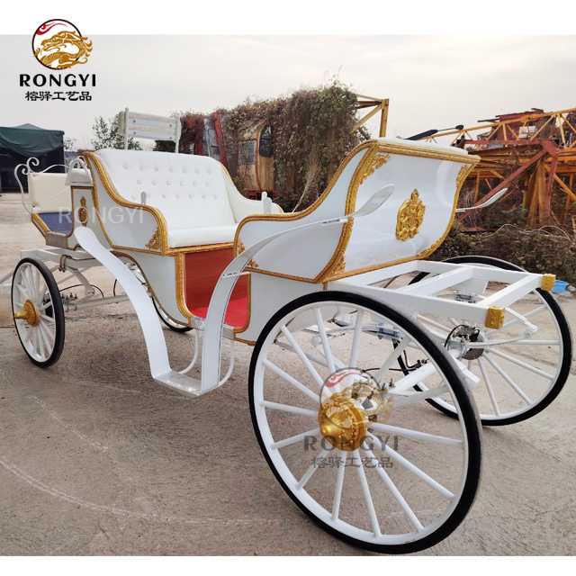 Newest beautiful Cinderella horse carriage/Luxury electric pumpkin coach/horse wagons for tourism and photo