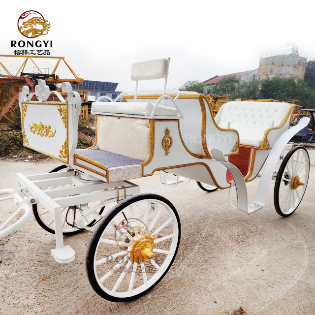 Graceful Pumpkin Cinderella Coach/White Queen Cinderella Pumpkin sightseeing Horse Carriage/Dreamy Wedding Princess Buggy