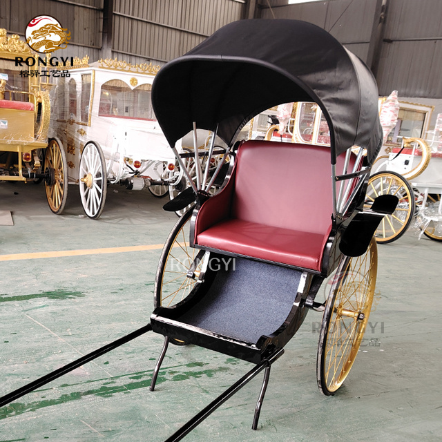 Classic Black ancient jinrikisha/Singapore Passenger Rickshaw/OEM newest taxi Pedicab Bicycle Tricycle Rickshaw