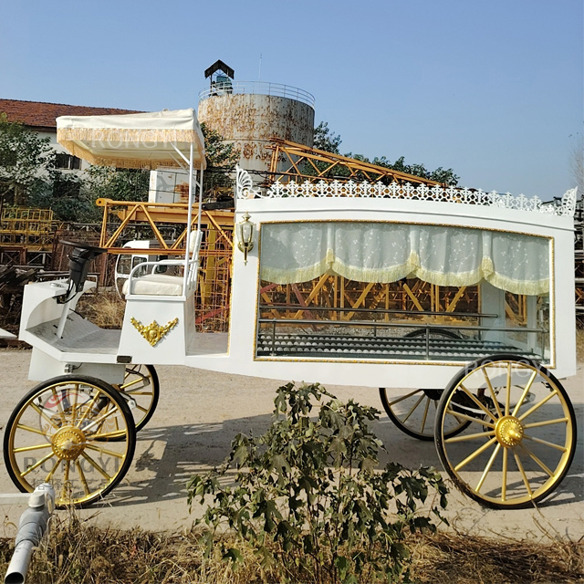 Electric funeral horse carriage/casket carriage/Cinderella funeral hearse carriage for sale