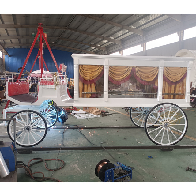 Customized funeral horse carriage/classic funeral supply/ A Horse-Drawn Carriage Hearse