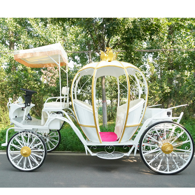 Beautiful Cinderella Pumpkin Horse Carriage/Wedding carriage/electric horseless carriage