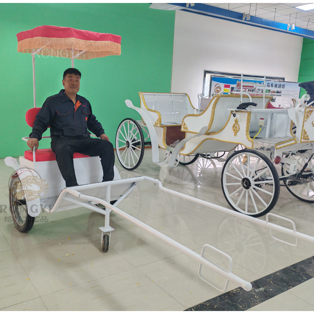 new style  children sightseeing horse carriage for tourist/ Tours Pony Horse Carriage/park pony horse carriage factory