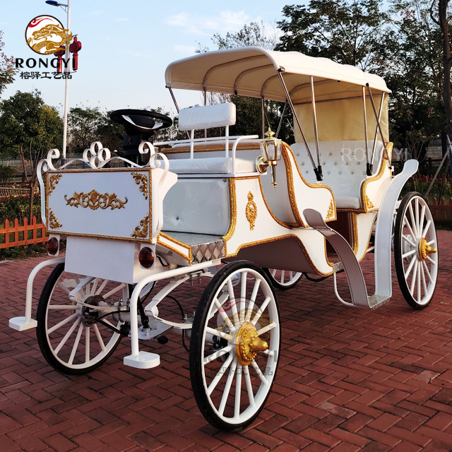 Luxury four wheels Scenic Sighting Truck sightseeing horse carts electric buggy sightseeing carriage/wedding horse carriage