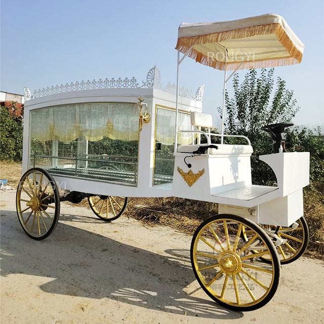 Electric funeral horse carriage/casket carriage/Cinderella funeral hearse carriage for sale