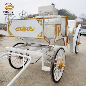 Graceful Pumpkin Cinderella Coach/White Queen Cinderella Pumpkin sightseeing Horse Carriage/Dreamy Wedding Princess Buggy