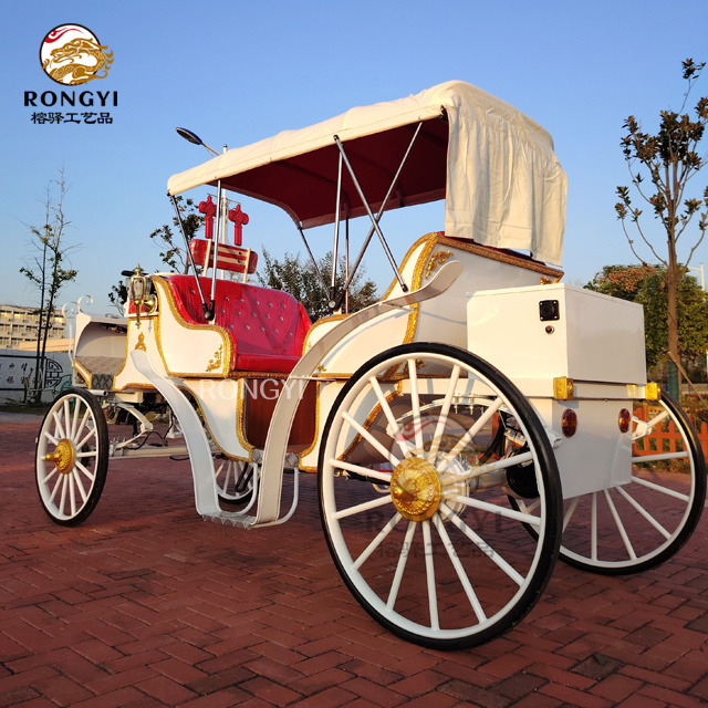 hot sale park  tourist horse carriage factory price /high quality electric sightseeing horse carriage with double-row