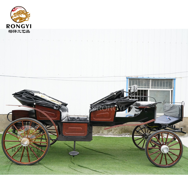 Electric Luxury Double Row Sightseeing Drawn Horse Carriage/New Sightseeing Horse Carriage Visiting Horse Carriage