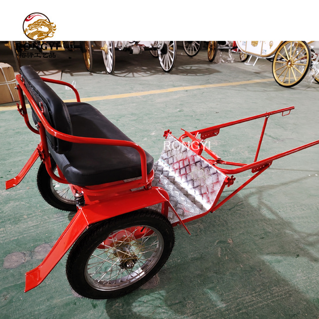 Factory Direct Sale Luxury Mini Marathon Pony Cart Horse Drawn Carriage /jinrikisha/hand pulled rickshaw