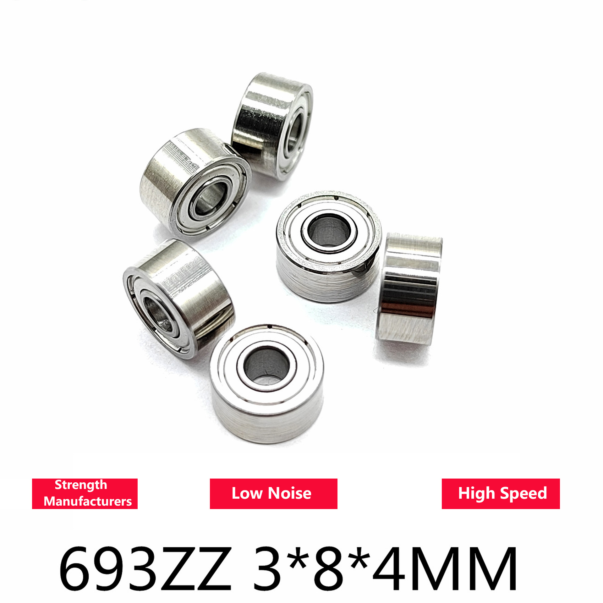 3x8x4mm stainless steel bearing s693zz for fishing reel