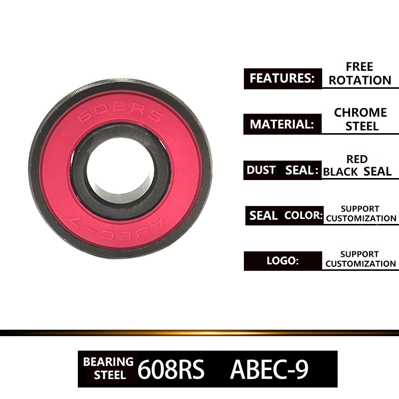 high quality deep groove ball bearings 608 RS 608ZZ 608 Ceramic Skateboard BearingsChina Ball  Size Skate Bearing