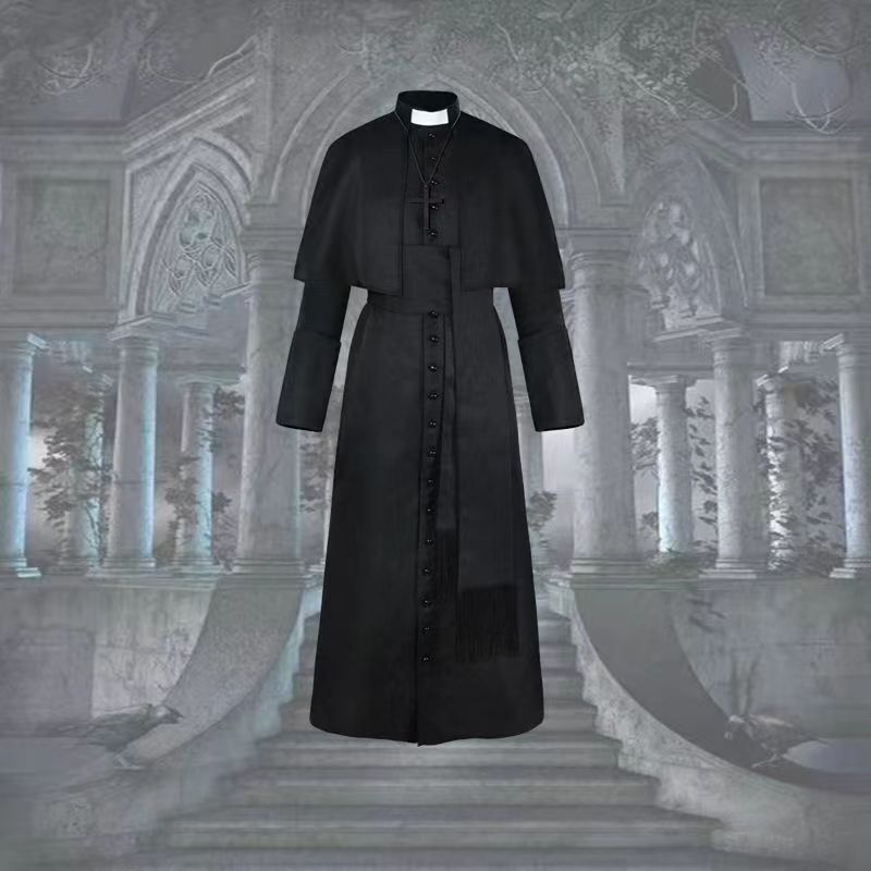 Medieval retro church clerical uniform Adult priest shawl robe Monastery uniform