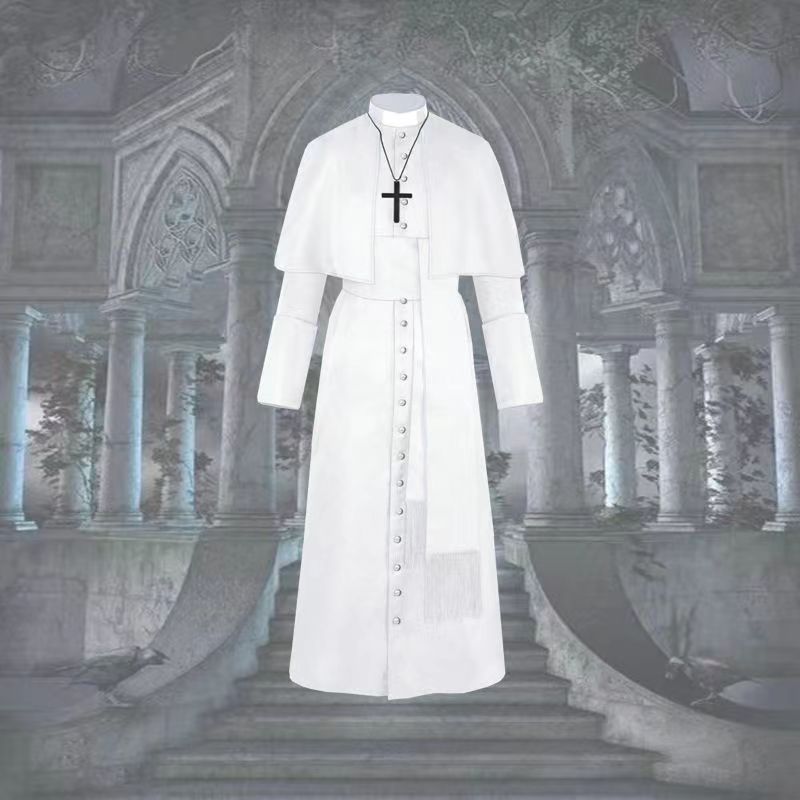 Medieval retro church clerical uniform Adult priest shawl robe Monastery uniform