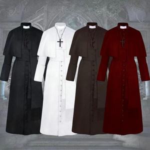 Medieval retro church clerical uniform Adult priest shawl robe Monastery uniform