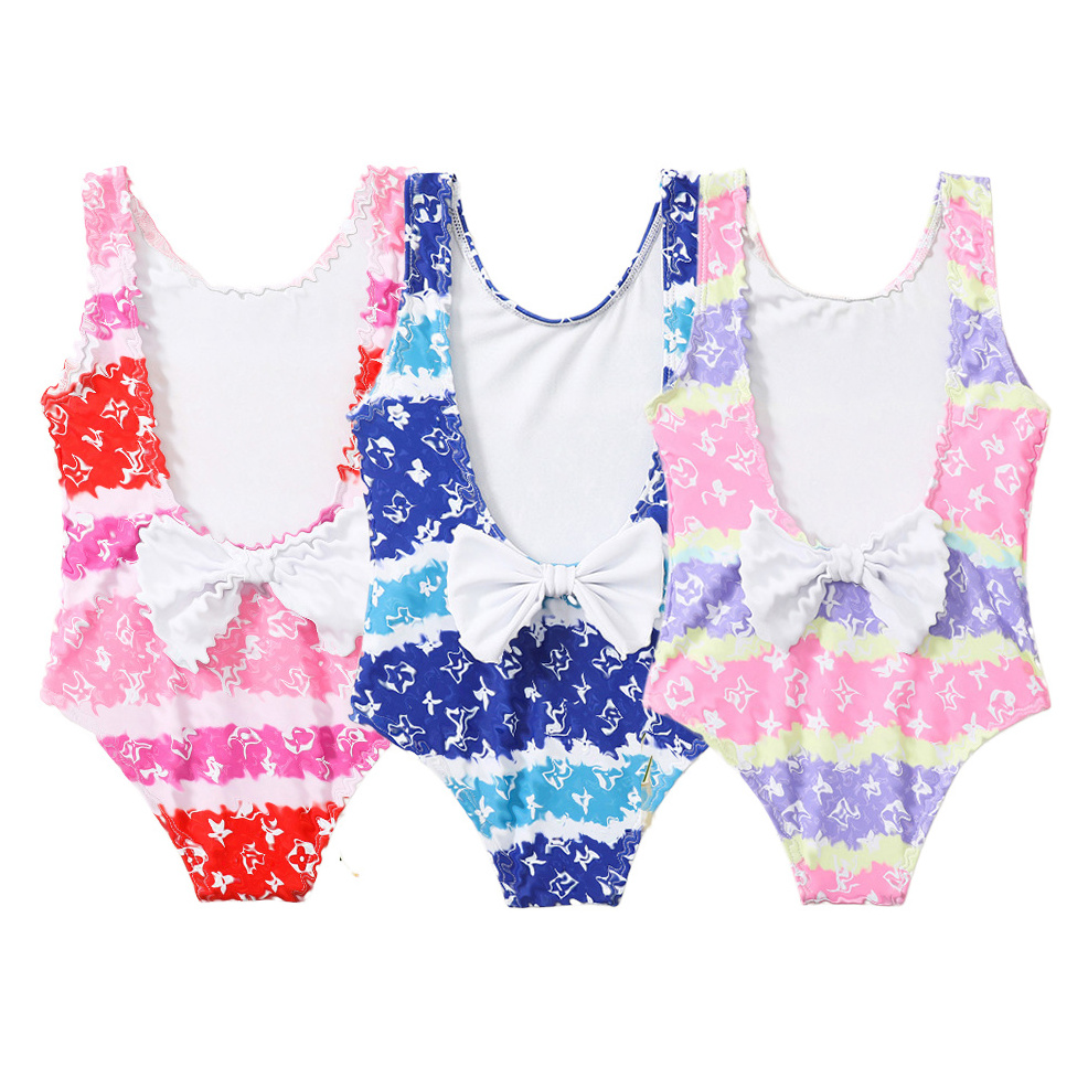 2024 Name Brand Swimsuits Toddler Girl Designer Bikini One Piece Family Swim Suites Kids Luxury Baby Famous Brand Kid Swimwear