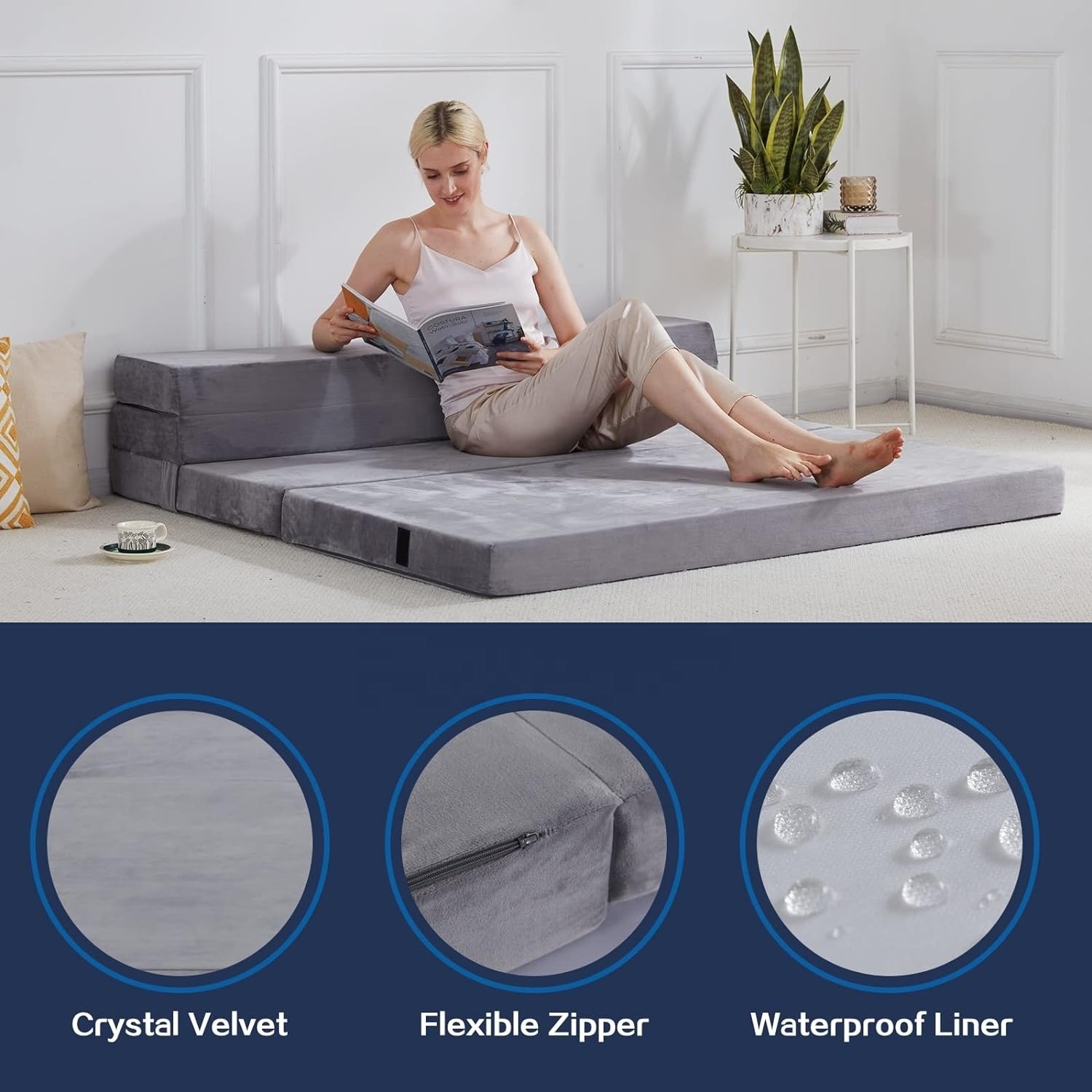 Portable Guest Bed Folding Mattress 4\