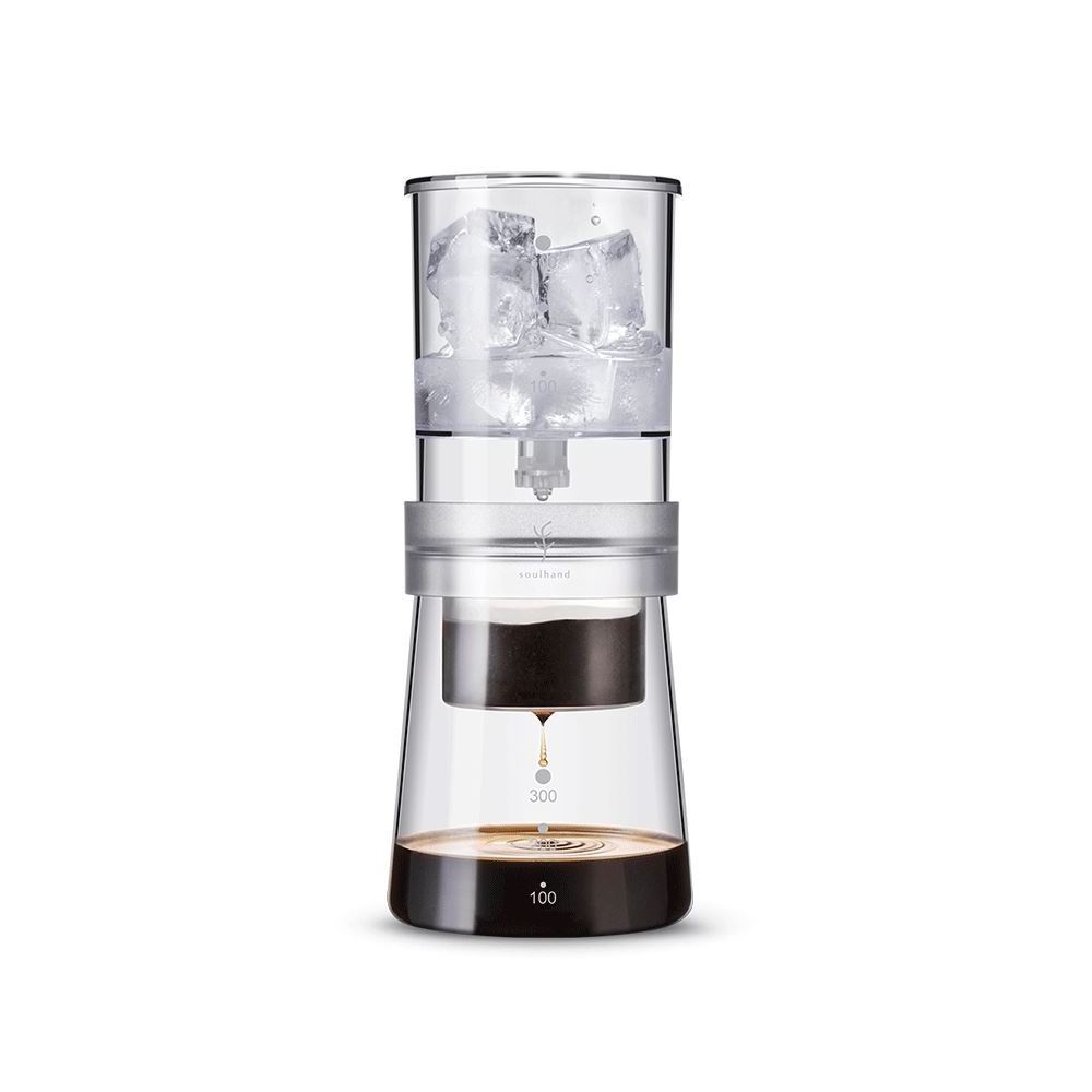 Soulhand Drip Coffee Maker Glass Jar Sustainable Glass Transparent With Lid Straight Cup Dripper Coffee Maker For Ice Drip