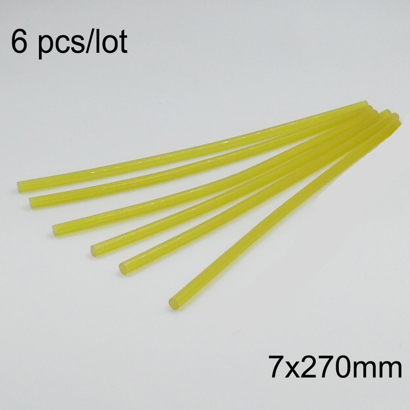 7x270mm Yellow hot glue sticks for DIY accessoris Bow