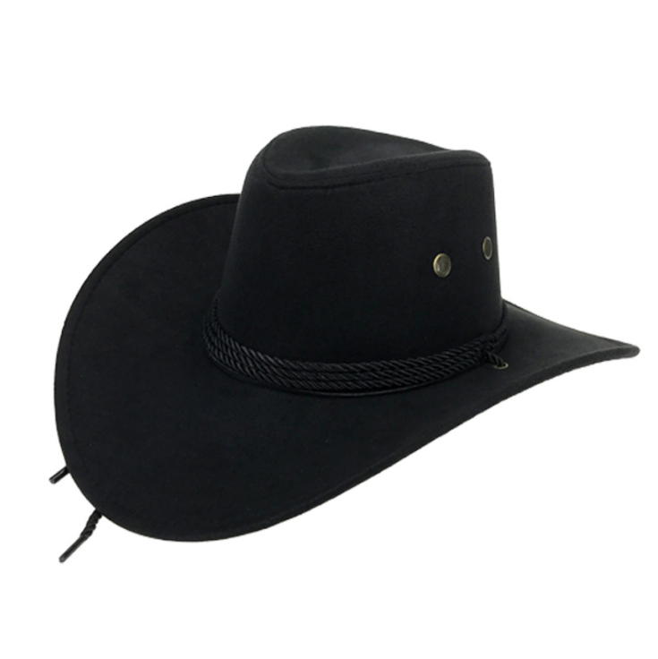 Msize 58cm Customized Wholesale Wide Brim cheap fedora hats  cow boy hat with rope