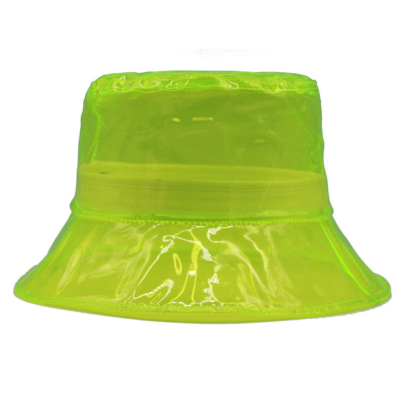 Transparent PVC Rain Hat,Women Soft Plastic Clear Headgear Sun Visor Cap PVC Transparent Jelly Bucket Hat