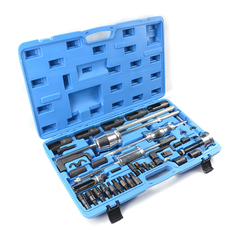 40PCS Universal Master Diesel Engine Injector Extractor Removal Slide Hammer Bearing Puller Tool Kit for Automotive Tools