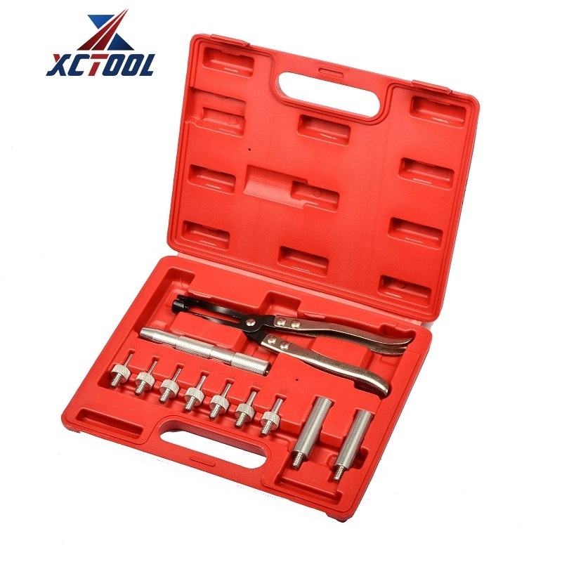 XCTOOL 11pcs Valve Stem Oil Seal Pliers  Driving Socket Set Drive Handle Adapters Removal & Installer Valve Stem Seal Removal XC