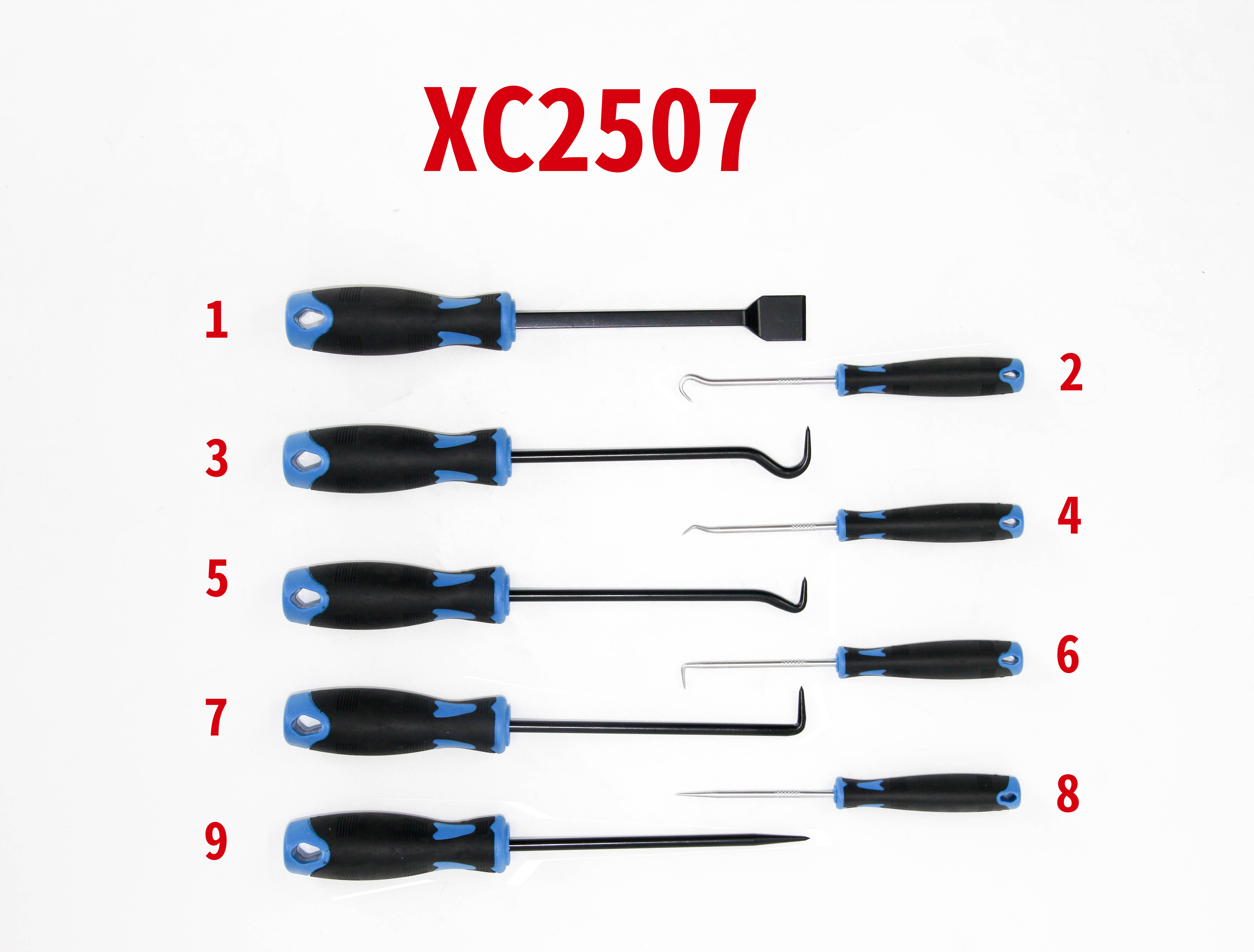 XC2507 Hot Sale 9pc Scraper, Hook and Pick Tool Kit Auto Repair Tools