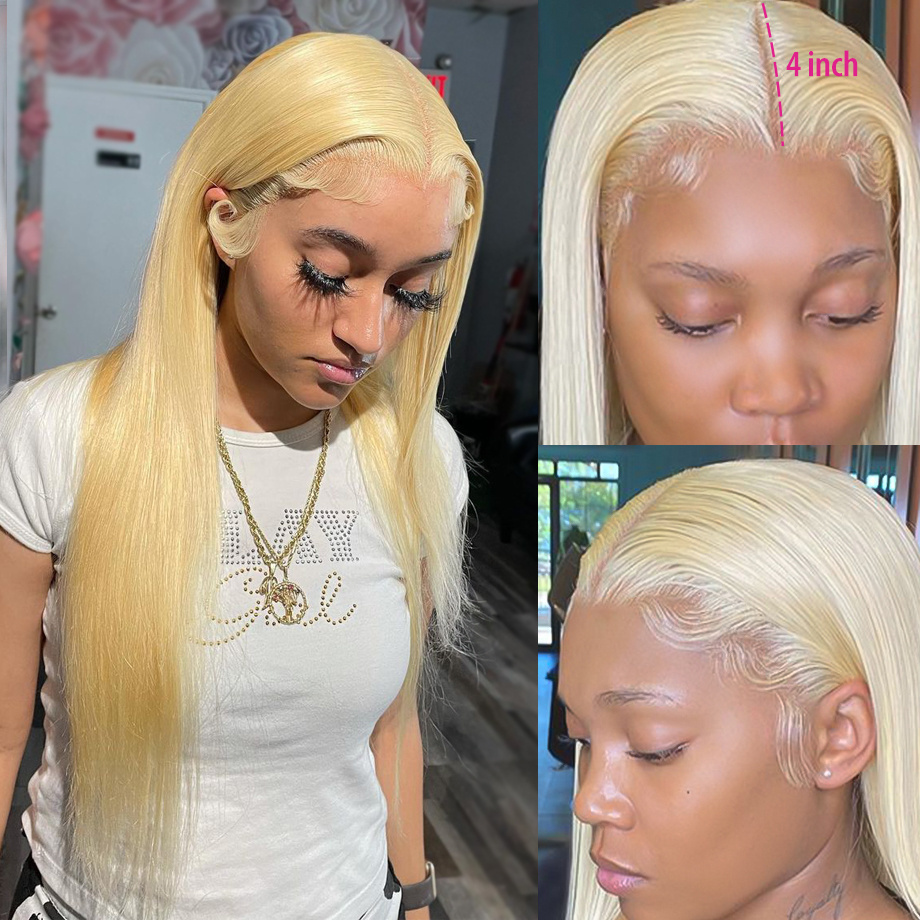 Lace Front Human Hair Wig 613 Wig Blonde Brazilian Hd Glueless Pre Plucked Full Lace 30 40 Inch Long Transparent Swiss Lace