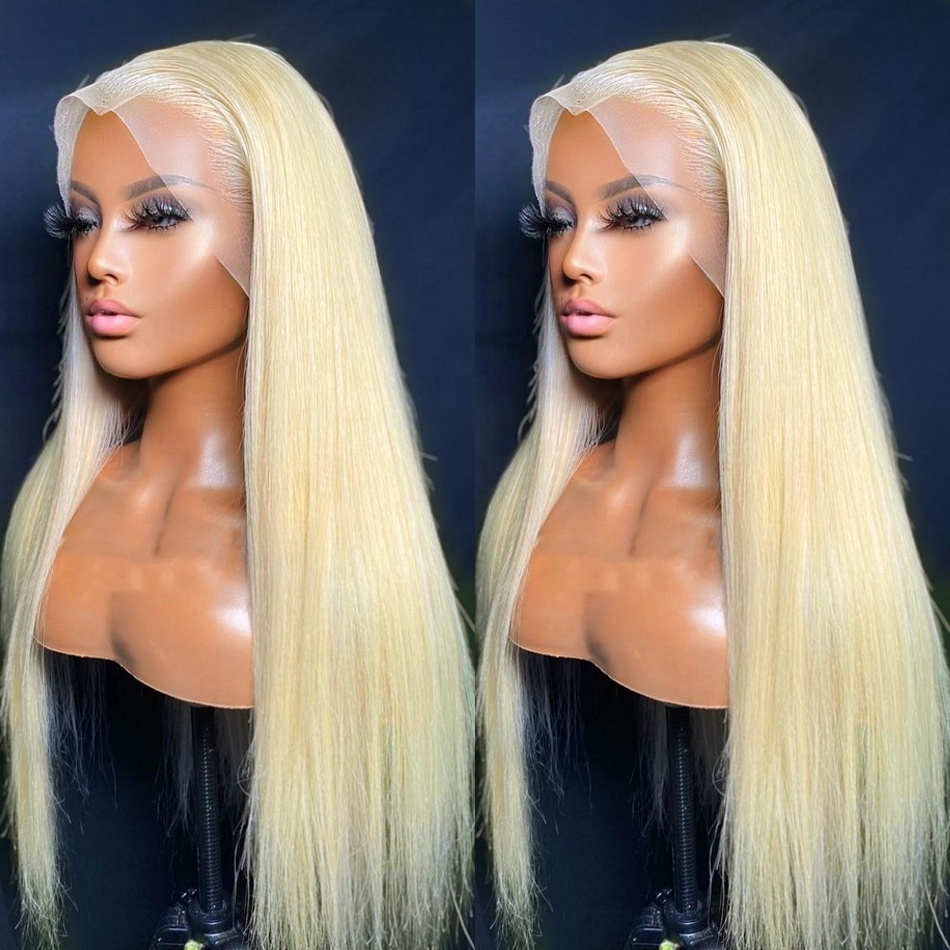 Lace Front Human Hair Wig 613 Wig Blonde Brazilian Hd Glueless Pre Plucked Full Lace 30 40 Inch Long Transparent Swiss Lace