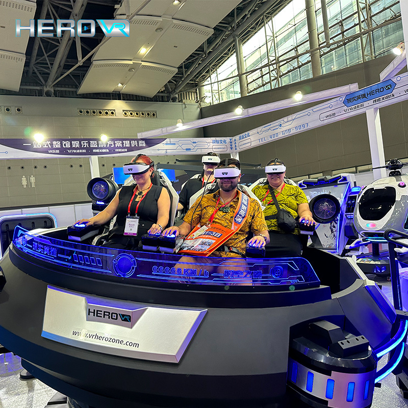 HEROVR Vr Cinema Virtual Reality Arcade Game 5 Seats 9D Vr 360 720 Machine Flight Simulator For Sale