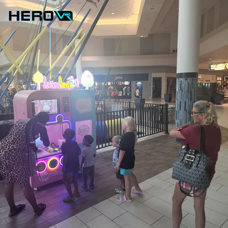 HEROVR Outdoor Cheap Purchase Wifi Control Automatic Digital Kids Candy Cotton Vending Machine For Usa