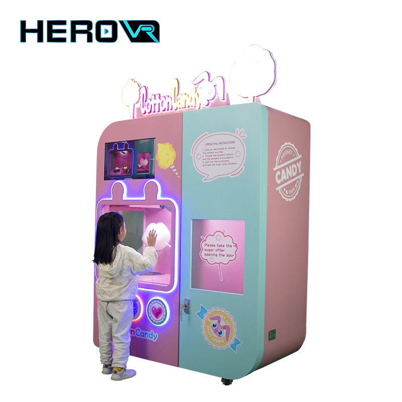 Commercial Portable Pink Floss Beauty Cotton Candy Vending Machine For Kids Party Rental