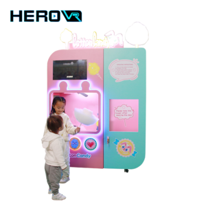 Commercial Portable Pink Floss Beauty Cotton Candy Vending Machine For Kids Party Rental