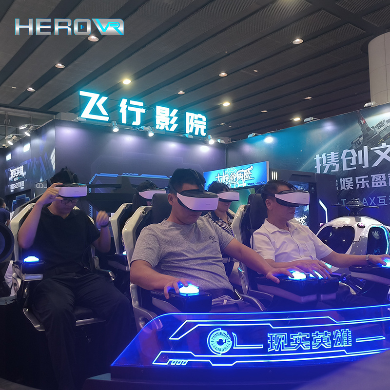 HEROVR Vr Cinema Virtual Reality Arcade Game 5 Seats 9D Vr 360 720 Machine Flight Simulator For Sale