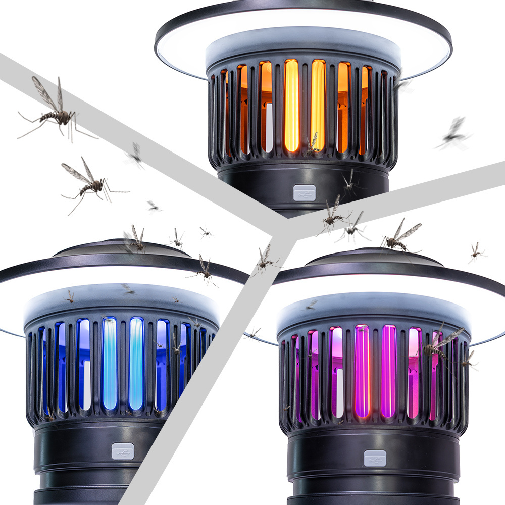 fly vacuum trap bug zapper usb mosquito lamp mosquito zapper with flame lantern