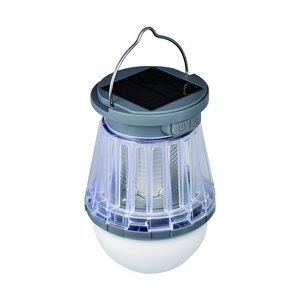 Solar Rechargeable Camping Lantern Mosquito Killer Lamp 2 in 1 Electric Shock UV Led Light Bug Zapper